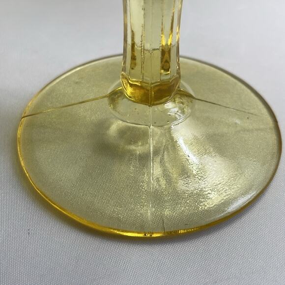 8 Vintage Tiara Constellation Yellow Water Goblet Glasses - Picture 5 of 9